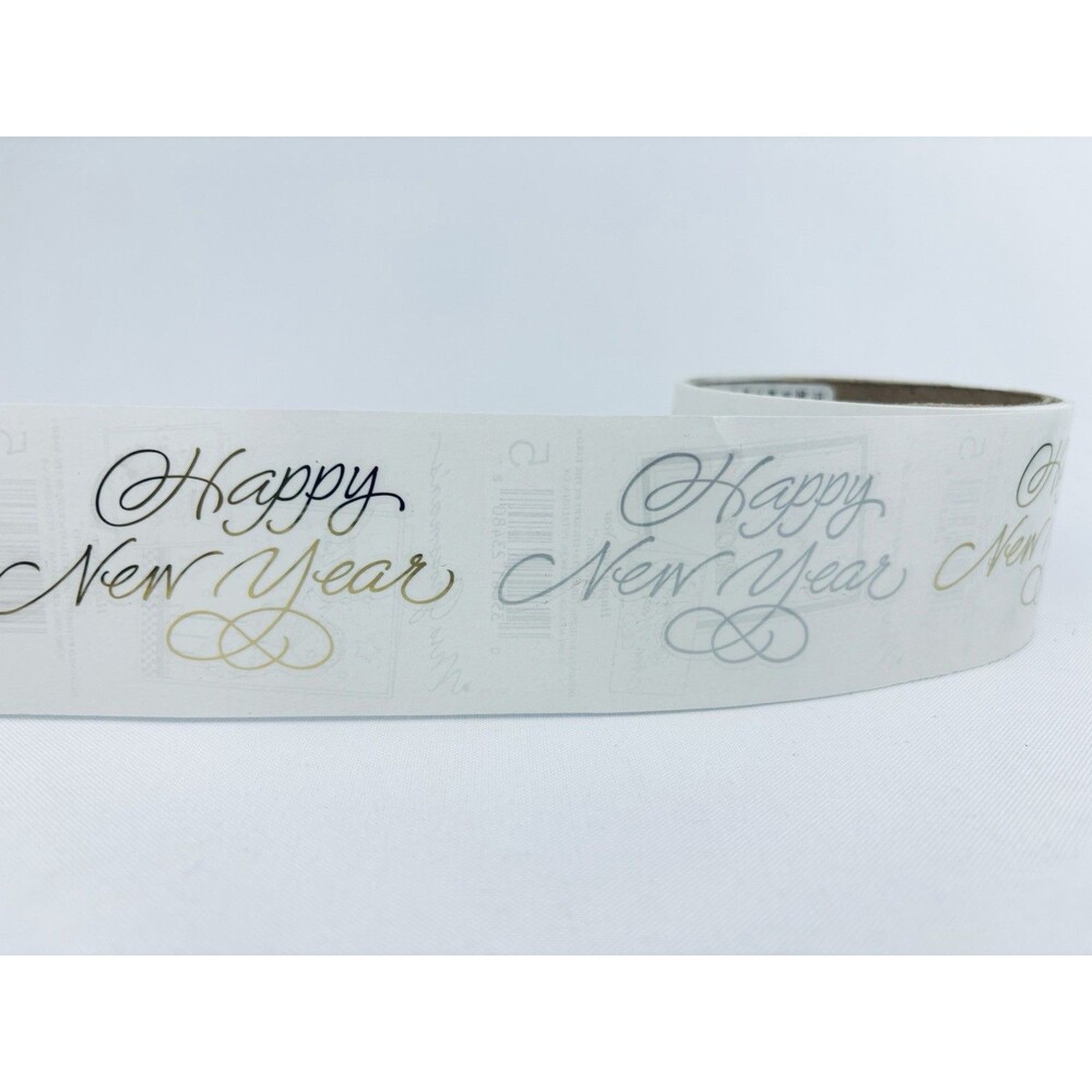 Vintage 2001 Happy New‎ Year Mrs. Grossman's Stickers Roll Scrapbooking Foil